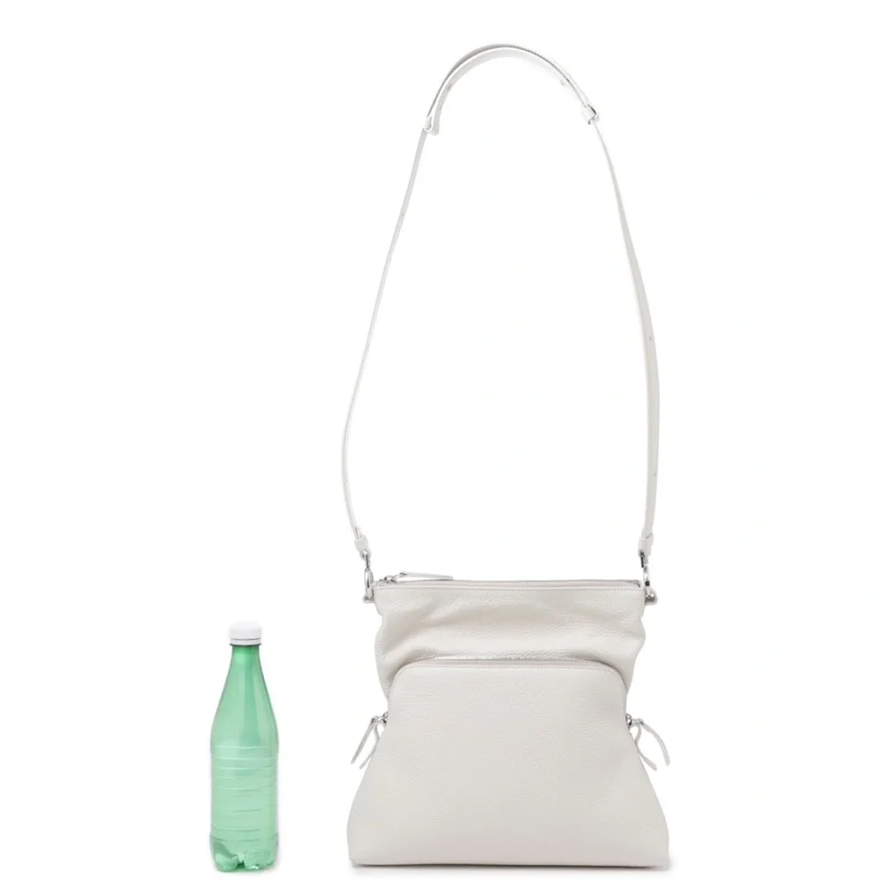 Maison Margiela Soft 5AC White On-Body Crossbody Messenger Shoulder Deerskin Bag